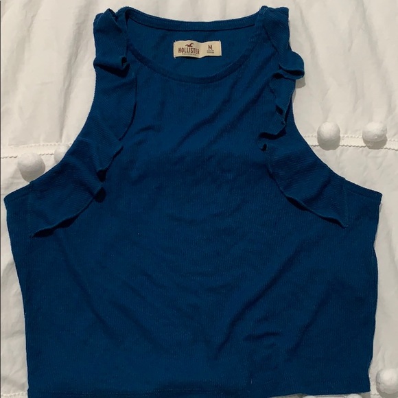 Navy Blue Ruffled Top - Picture 3 of 3